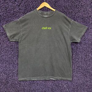 Charli XCX Brat Neon Logo Tshirt size large